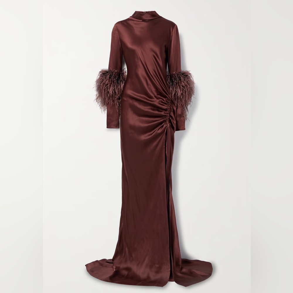 Lapointe gown. Worn once. Brown maroon